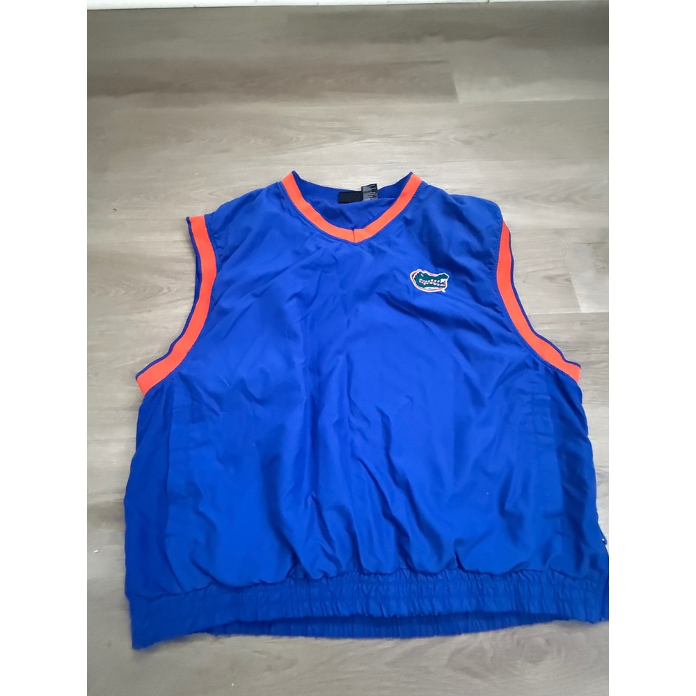 Florida Gators Z1 Team Athletics Blue Orange Windbreaker Vest Mens 2XL